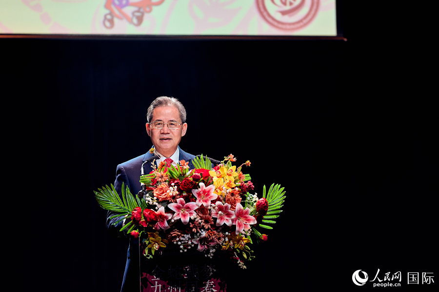 中國(guó)駐英國(guó)大使鄭澤光致辭。楊浩鵬攝